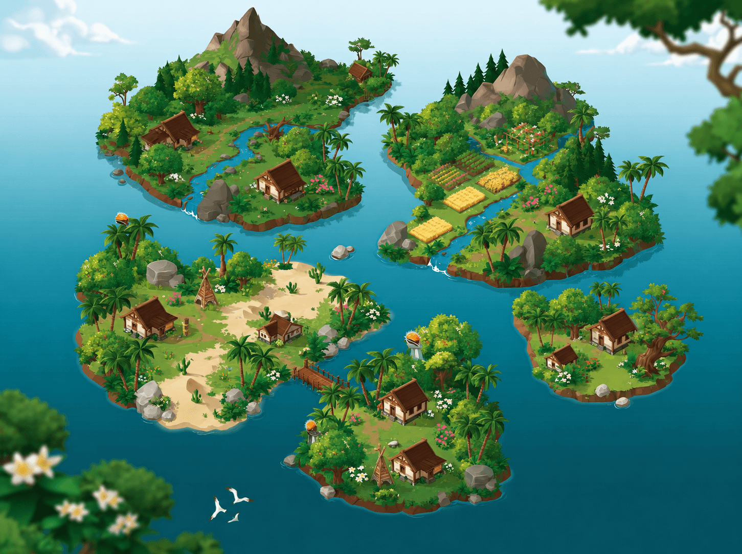 The Jaiyé District Map — eight island territories of the culinary continent